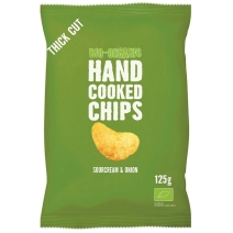 Chipsy ziemniaczane cienko krojone o smaku śmietankowo - cebulowym BIO 125 g Trafo