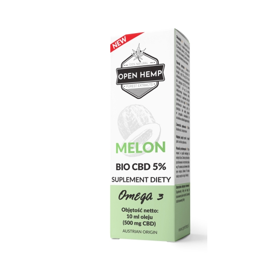 Open Hemp Olejek CBD 5% melon 10 ml cena €25,02
