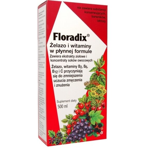 Floradix żelazo i witaminy 500 ml cena €17,21