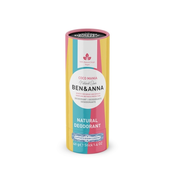 Ben&Anna dezodorant w sztyfcie na bazie sody Coco Mania ECO 40 g cena 7,90$