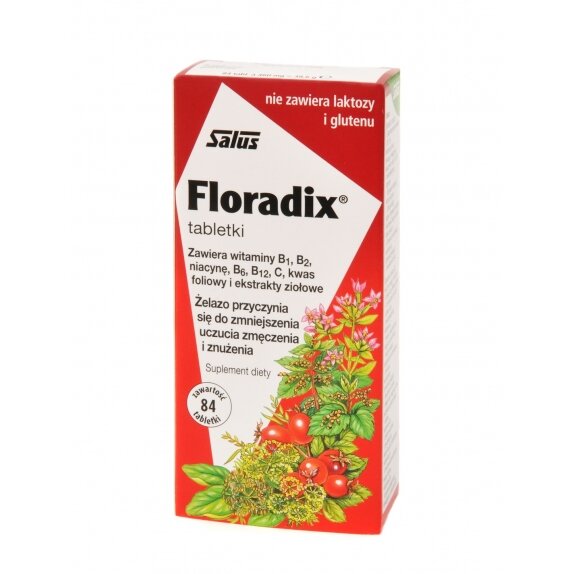 Floradix 84 tabletek  cena 11,34$