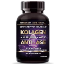 Intenson kolagen anti-age 500 mg + hialuron + C 120 tabletek