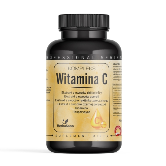 Herbasano witamina C naturalny kompleks z owoców 90 kapsułek cena 21,33$