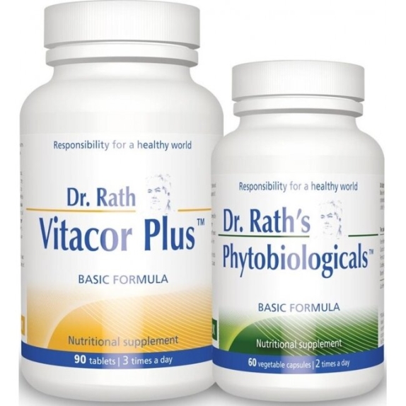Pakiet Podstawowy Dr Rath Vitacor Plus 90 vege kapsułek + Dr Rath Phytobiologicals 60 kapsułek  cena 95,71$