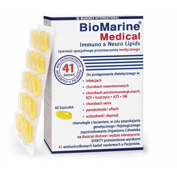 BioMarine Medical Immuno & Neuro Lipids 60 kapsułek Marinex cena €15,67