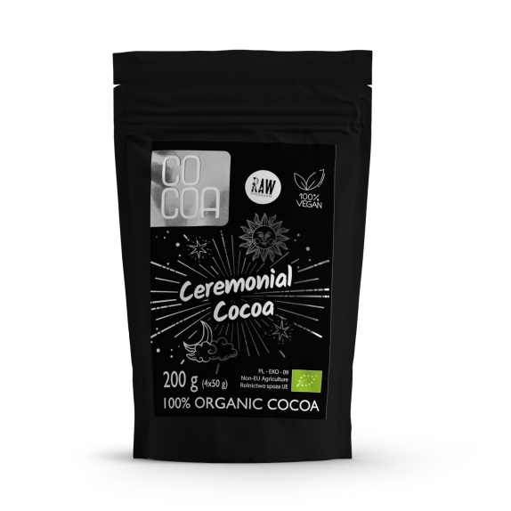 Kakao ceremonialne 200 g BIO Cocoa  cena 10,80$