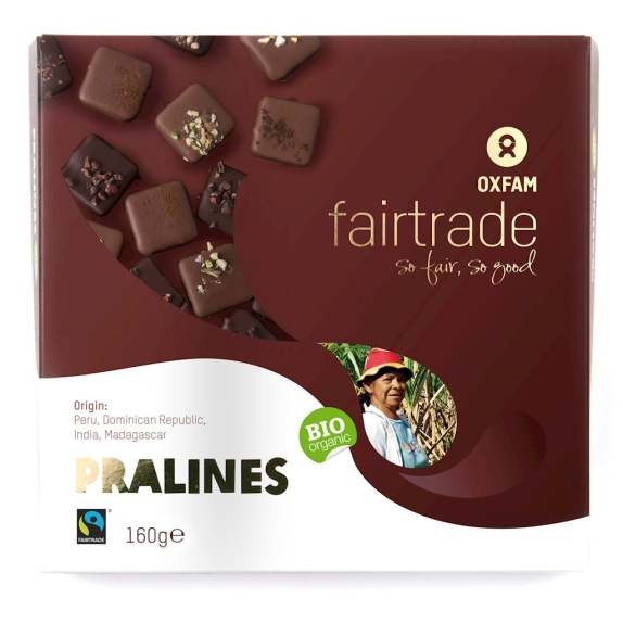 Praliny czekoladowe Fair Trade BIO 160 g Oxfam cena €10,23
