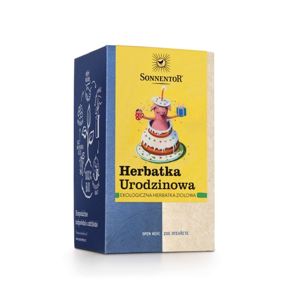 Herbatka ziołowa urodzinowa BIO 18 saszetek Sonnentor cena 4,61$