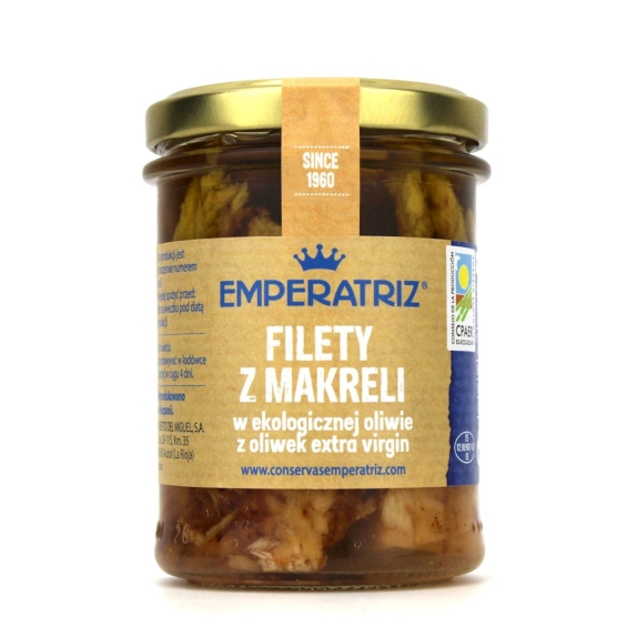 Makrela filety w oliwie z oliwek extra virgin 125 g (190 g) Emperatriz cena €4,45