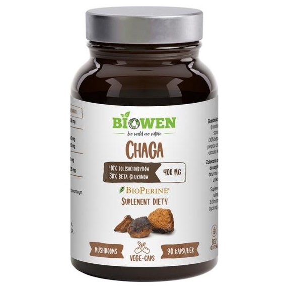 Biowen Chaga (Błyskoporek podkorowy) 400 mg 90 kapsułek cena €16,69