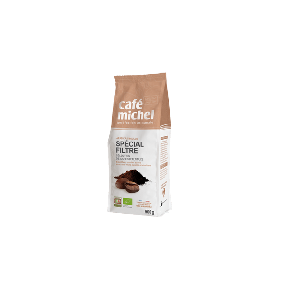 Kawa mielona Arabica 100% do parzenia w dripie Fair Trade BIO 500 g Cafe Michel cena 13,20$