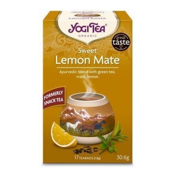 Herbata sweet lemon mate 17 saszetek Yogi Tea cena 12,39zł