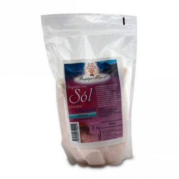 Sól różowa himalajska bardzo drobna 1 kg Bogutyn cena 7,85zł