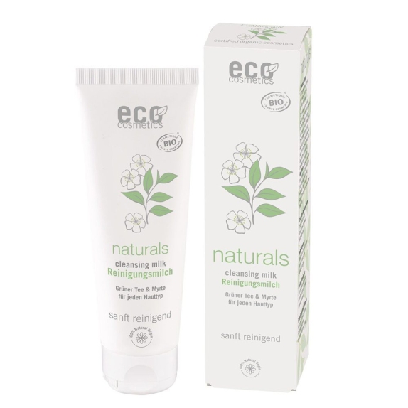 Eco cosmetics mleczko oczyszczające zielona herbata i liście mirtu 3w1 125ml  cena €7,34