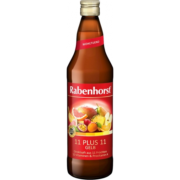 Rabenhorst sok wieloowocowy (żółty) 11+11 multiwitamina 750 ml BIO cena 3,66$