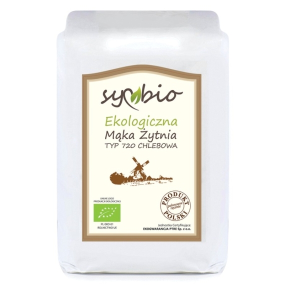 Mąka żytnia jasna chlebowa typ 720 1 kg BIO Symbio cena 7,30zł