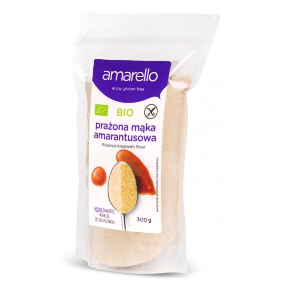Mąka amarantusowa prażona bezglutenowa 300 g Amarello cena 9,33zł