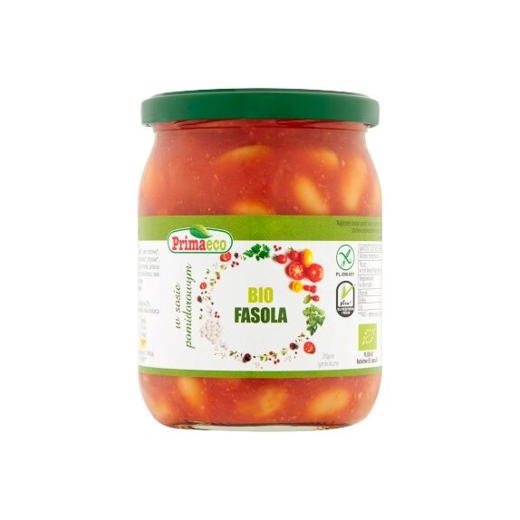 Fasola w sosie pomidorowym 440 g BIO Primaeco cena 12,95zł