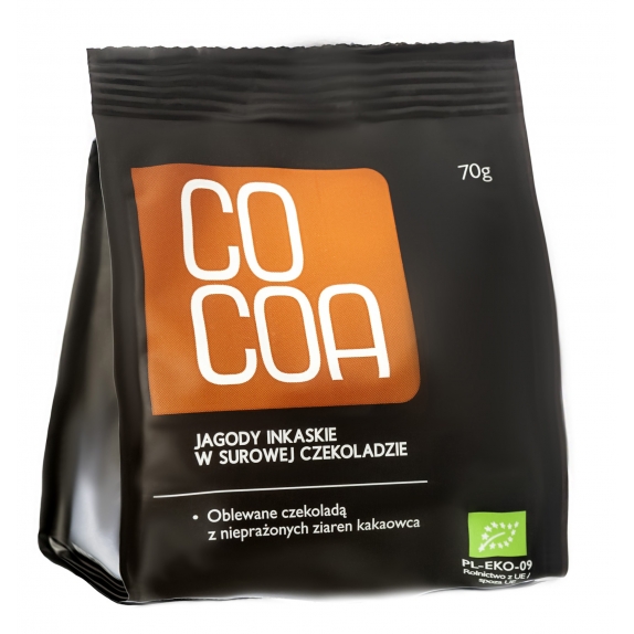Cocoa jagody inkaskie w surowej czekoladzie 70 g BIO cena 3,12$