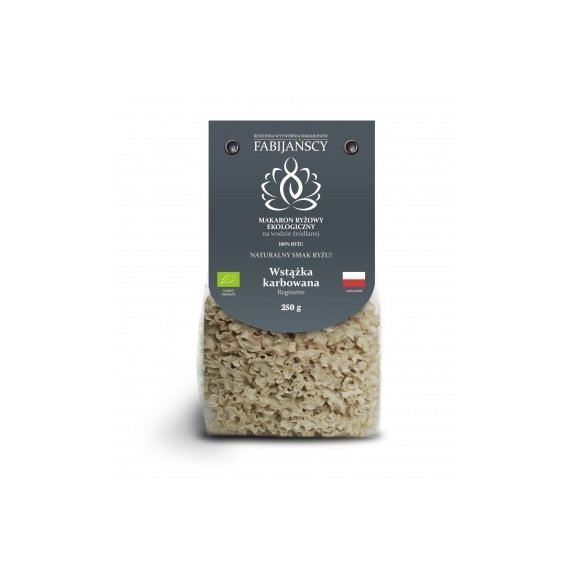 Makaron ryżowy biały wstążka karbowana 250 g Fabijańscy cena 9,95zł