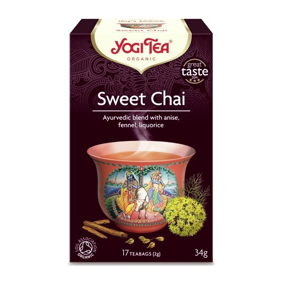 Herbata słodki czaj 17 saszetek BIO Yogi Tea cena 3,37$