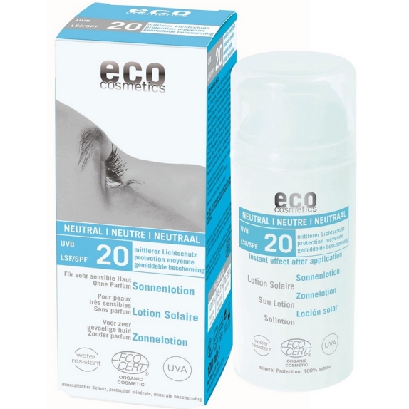 Eco cosmetics emulsja na słońce spf 20 neutral 100 ml KWIETNIOWA PROMOCJA! cena 62,69zł
