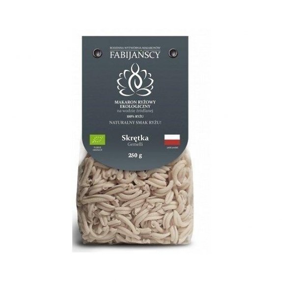 Makaron ryżowy biały skrętka Fabijańscy 250 g cena 11,29zł