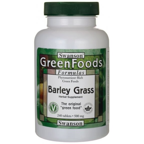 Swanson Barley Grass 500 mg (sproszkowany sok z młodej trawy jęczmienia) 240 tabletek cena 56,69zł
