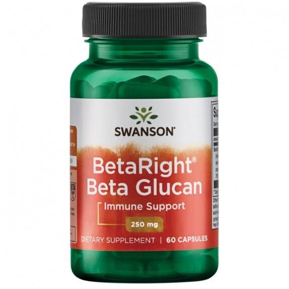 Swanson Beta Right glukany 250 mg 60 kapsułek cena 32,13$