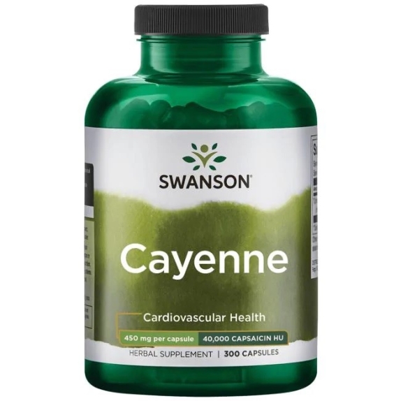 Swanson Cayenne 450 mg 300 kapsułek cena 17,89$