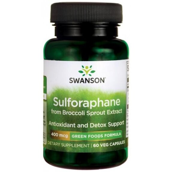 Swanson sulforafan (kiełki brokułu) 400 mcg 60 kapsułek cena 8,61$