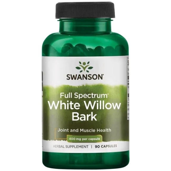 Swanson white willow bark (kora wierzby białej) 400 mg 90 kapsułek cena 7,80$