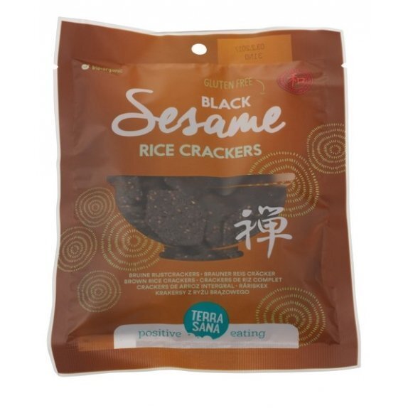 Krakersy z ryżu brązowego z czarnym sezamem 60 g Terrasana cena 12,80zł