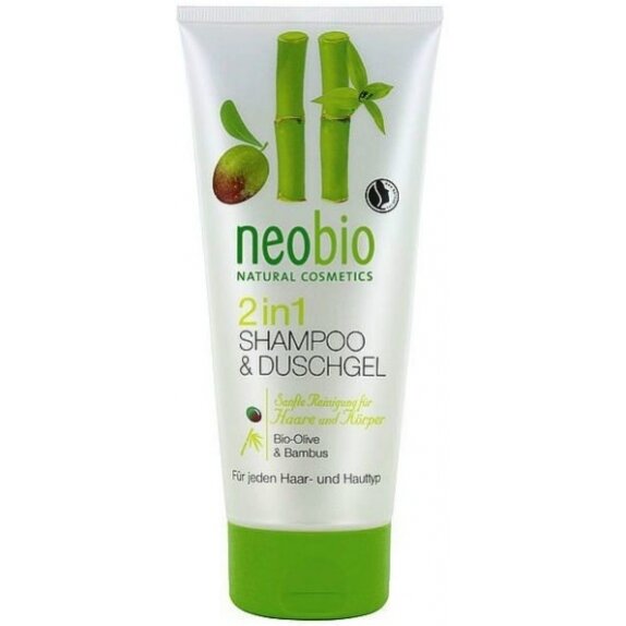 Neobio szampon-żel 2w1 z bio oliwką i wyciągiem z bambusa 200ml ECO cena 11,35zł