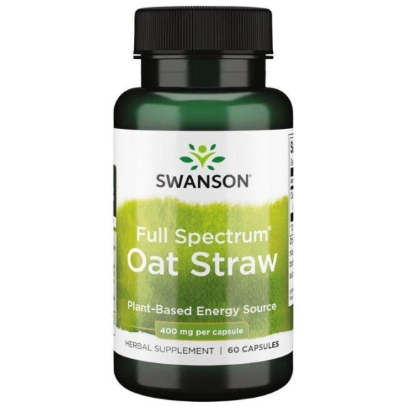 Swanson full spectrum oat straw (owies zwyczajny) 400 mg 60kapsułek cena €6,32