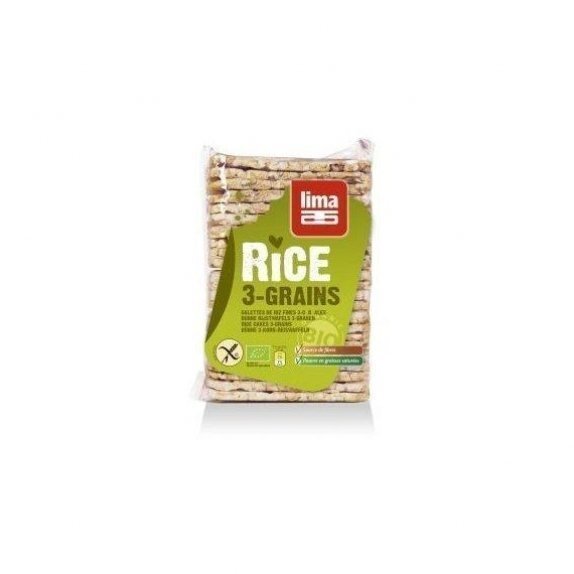Wafle ryżowe 3 ziarna bezglutenowe 100 g Lima cena 8,65zł
