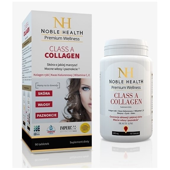 Class A Collagen kolagen 90 tabletek Noble Health cena 38,59zł