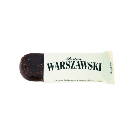 Baton Warszawski ziarno kakaowca+pomarańcza, bezglutenowy 60 g cena €1,14