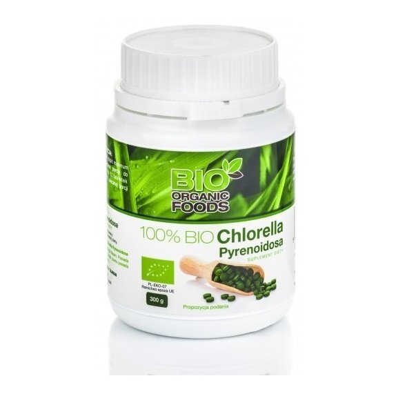 Chlorella BIO 300 g (1200 tabletek po 250 mg) Bio Organic Foods cena 165,05zł
