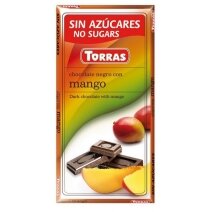 Czekolada gorzka z mango bez dodatku cukru 75g Torras