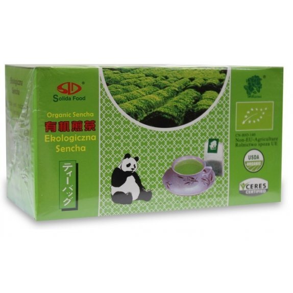 Herbata zielona sencha ekspresowa 25 x 2 g Solida Food cena 7,99zł