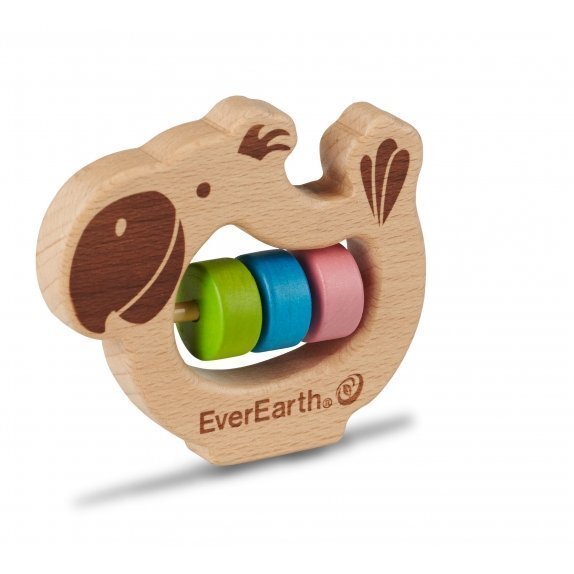 Pomysł na prezent dla dziecka drewniany chwytak papuga EverEarth + baton frupp truskawka 10g cena 31,35zł