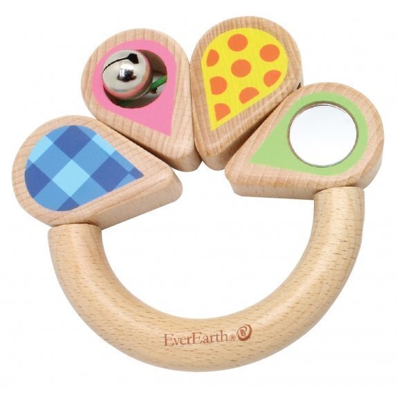Pomysł na prezent dla dziecka drewniany chwytak dla dzieci od 6 miesiąca EverEarth cena 48,93zł