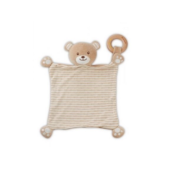 Pomysł na prezent dla dziecka kocyk z ekologicznej bawełny, miś 1 sztuka EverEarth cena 84,25zł