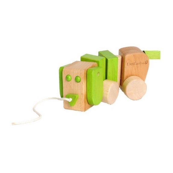 Pomysł na prezent dla dziecka drewniany piesek do ciągnięcia na sznurku od 18 miesiąca EverEarth cena 60,79zł