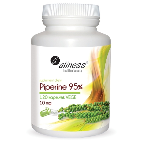 Aliness Piperine 95% 10 mg 120 kapsułek cena 7,26$