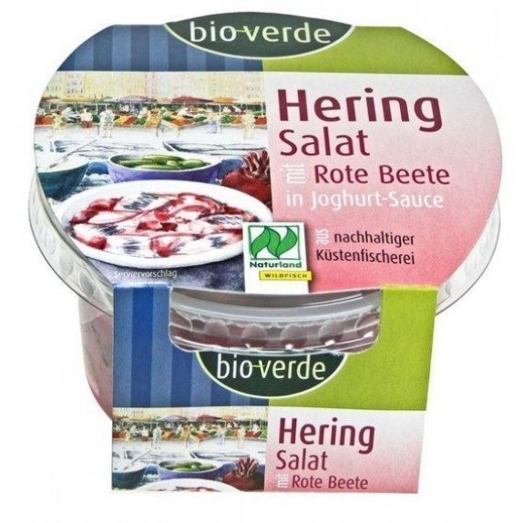 Sałatka śledziowaw sosie jogurtowym z czerwonymi burakami 150 g Bio Verde cena 15,75zł