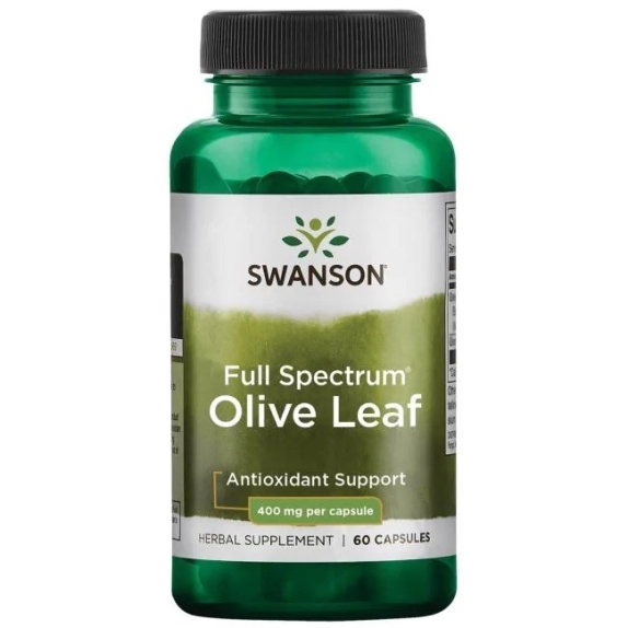Swanson Full Spectrum Olive Leaf 400 mg 60 kapsułek cena €5,41