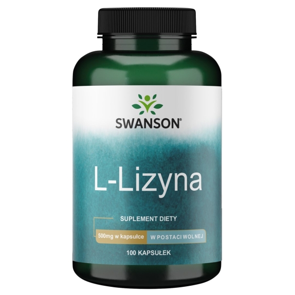 Swanson L-Lizyna 500 mg 100 kapsułek cena 6,45$