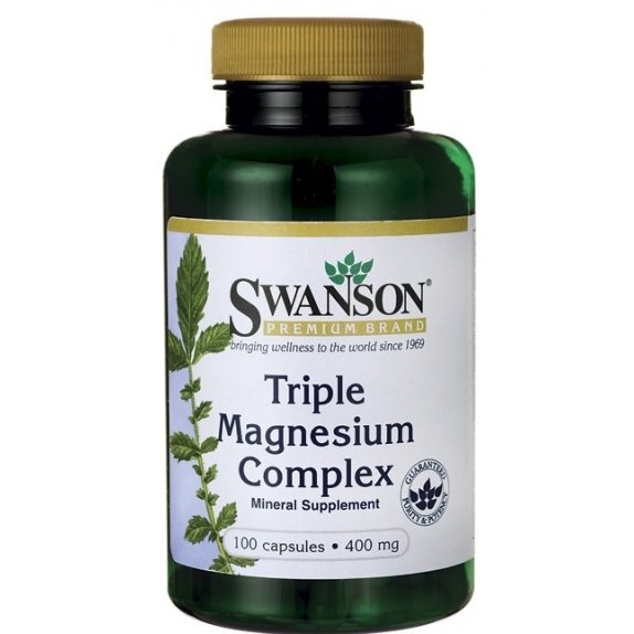 Swanson Triple Magnesium Complex magnez 100 kapsułek cena €5,87